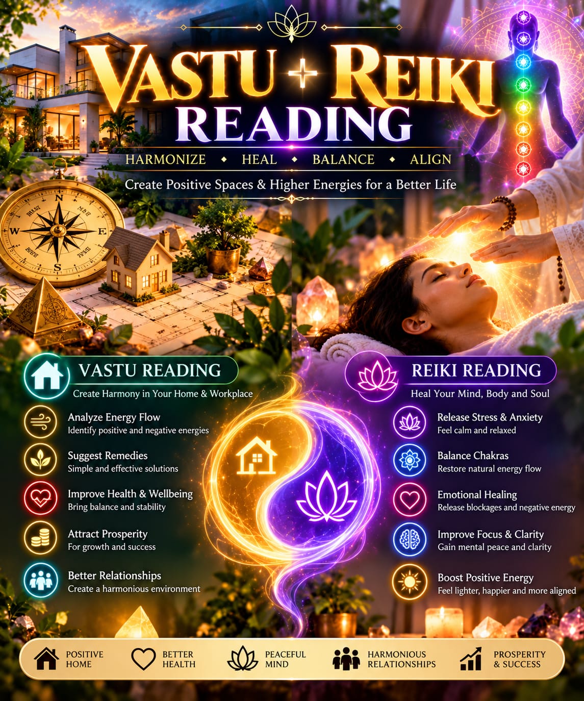 Energy Readings - Vastu Shastra and Reiki Combo